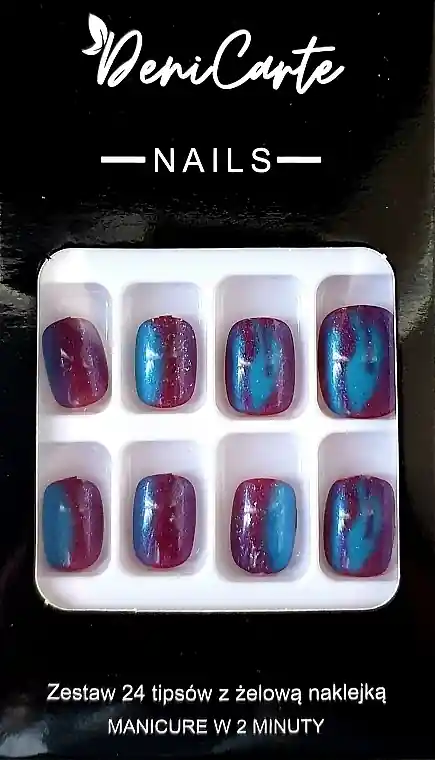 Square Nail Tips, 24 pcs. - Nails