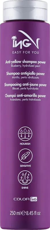 Shampoo specially formulated for blonde, bleached, grey or white hair