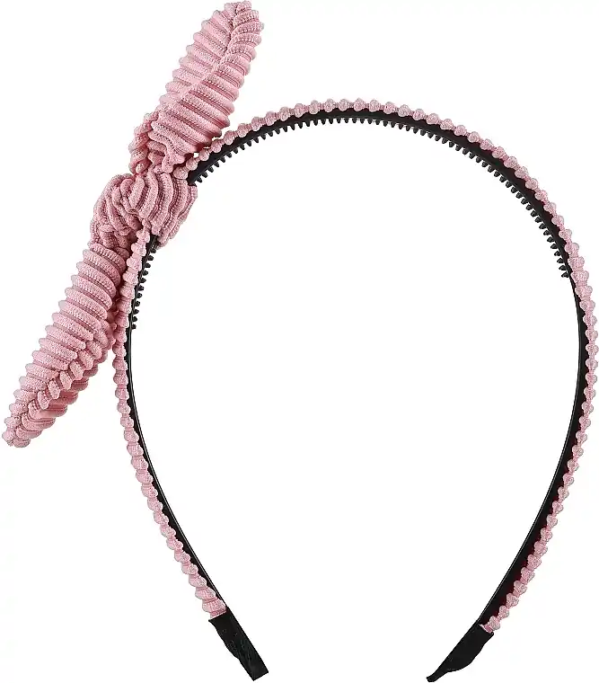 Hair Band FA 5609, pink with bow - Accessories