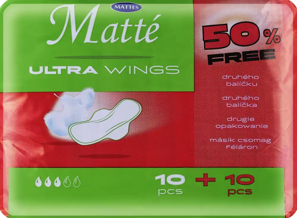 Sanitary Pads with Wings, 10+10 pcs. - Bath and Body