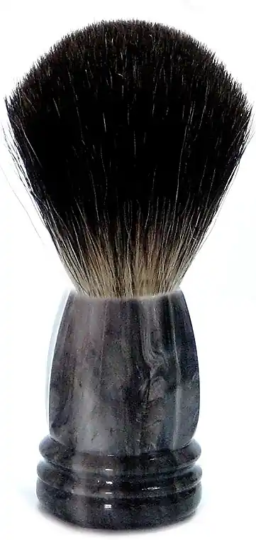 Shaving Brush with Badger Fiber, plastic, grey marble - Men