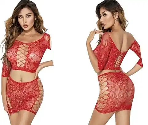 Erotic Set, Red - Clothes