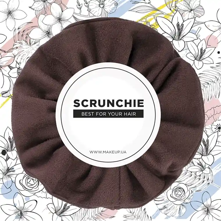 Suede Classic Hair Scrunchie, Brown - Accessories