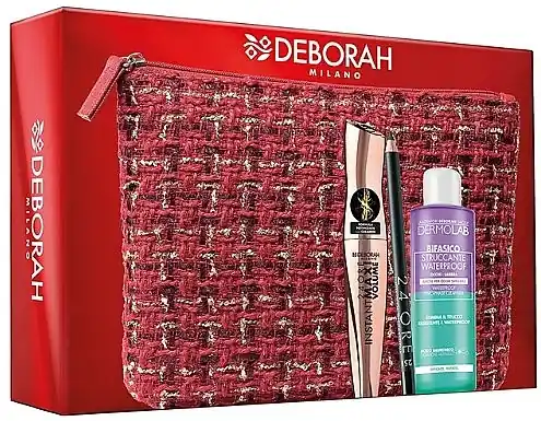 Deborah Milano Pochette 01 (mascara/12 ml + eye/pencil/1.5 g + bag/1 pcs + remover/50 ml) - Makeup
