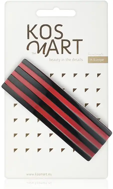Hair Clips 'Red stripes' - Accessories