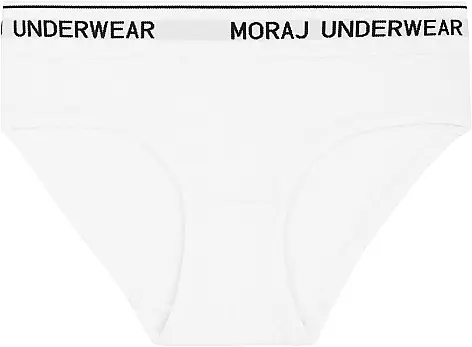 Panties with branded elastic, BDM350-007, white