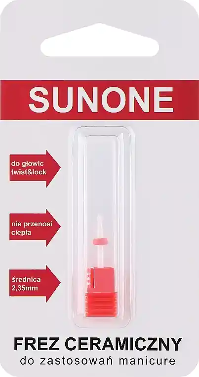 Ceramic Nail Drill CK1 'Small Ball', delicate red - Accessories