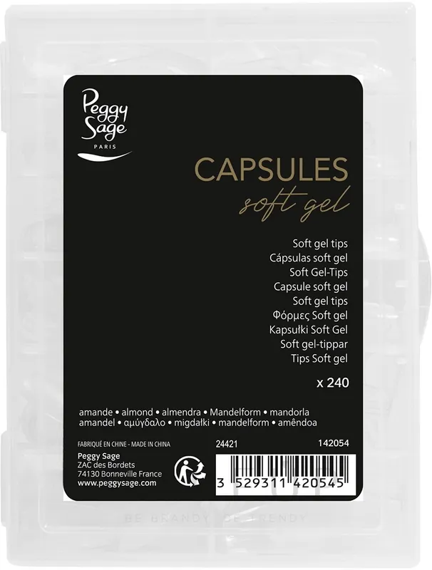 Gel Nail Tips, almond-shaped