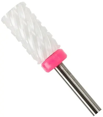 Ceramic Nail Drill Bit, cylinder, pink - Accessories