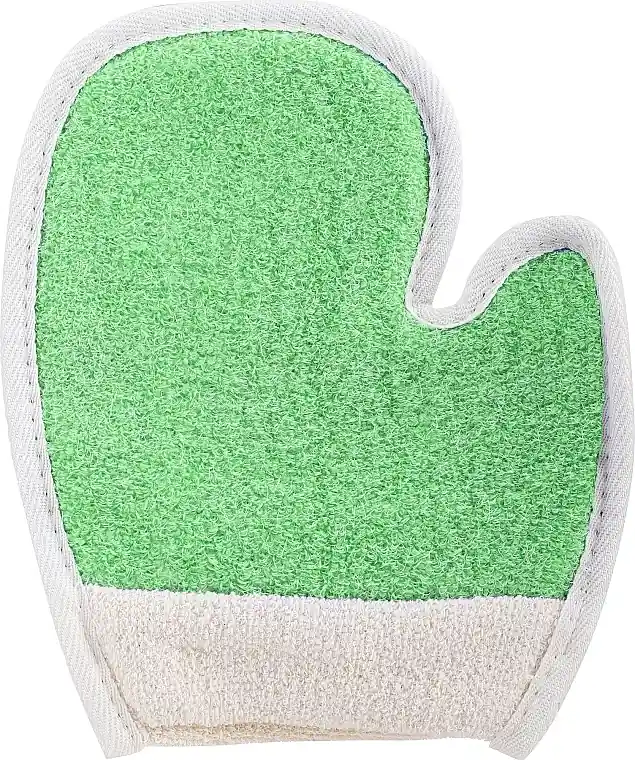 Thumb Massage Mitten, cotton, green - Accessories