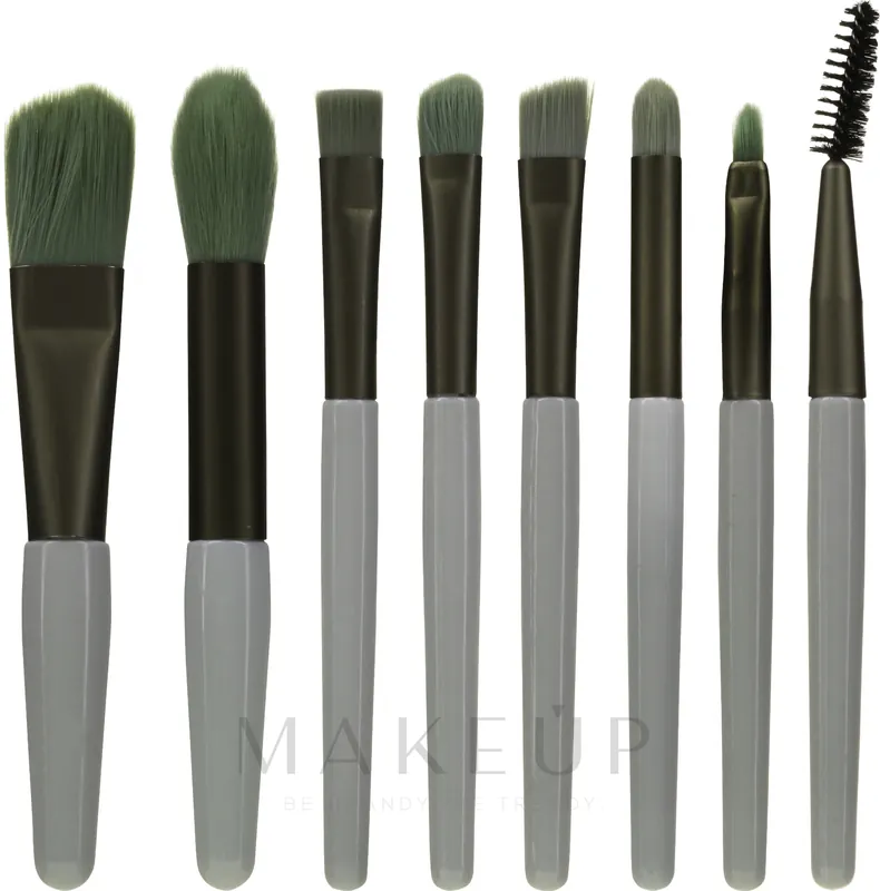 Makeup Brush Kit in a Case, 8 pcs, blue - Accessories