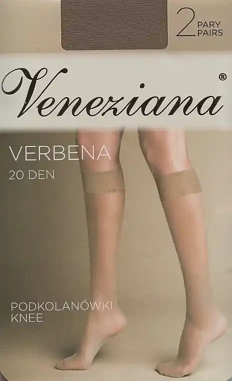 Women Knee Socks "Verbena", 20 Den, cameo rosa - Clothes