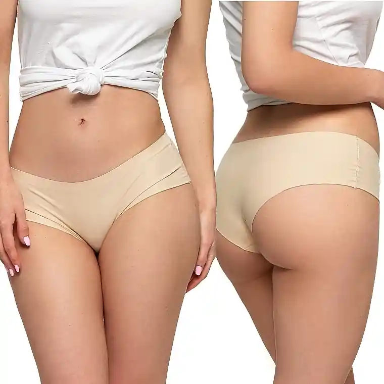 Seamless Laser-Cut Panties, beige