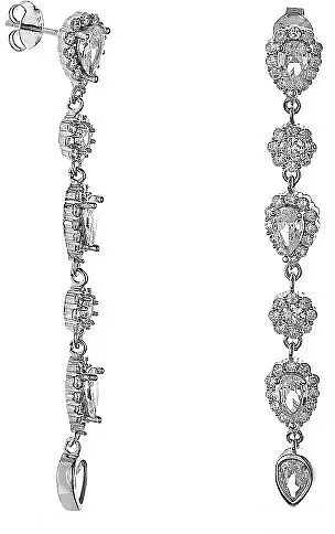 Long Zircon Earrings - Costume jewelry