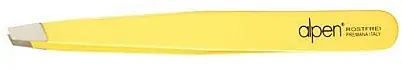 Slanted Tweezers, yellow, 8456.10TU, 10 cm - Accessories