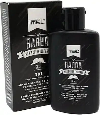 Hair, Beard & Mustache Coloring Gel, black - Men