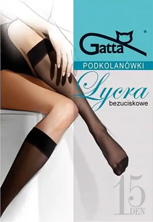 Women's knee-highs "Lycra", 2 pairs, 15 Den, black