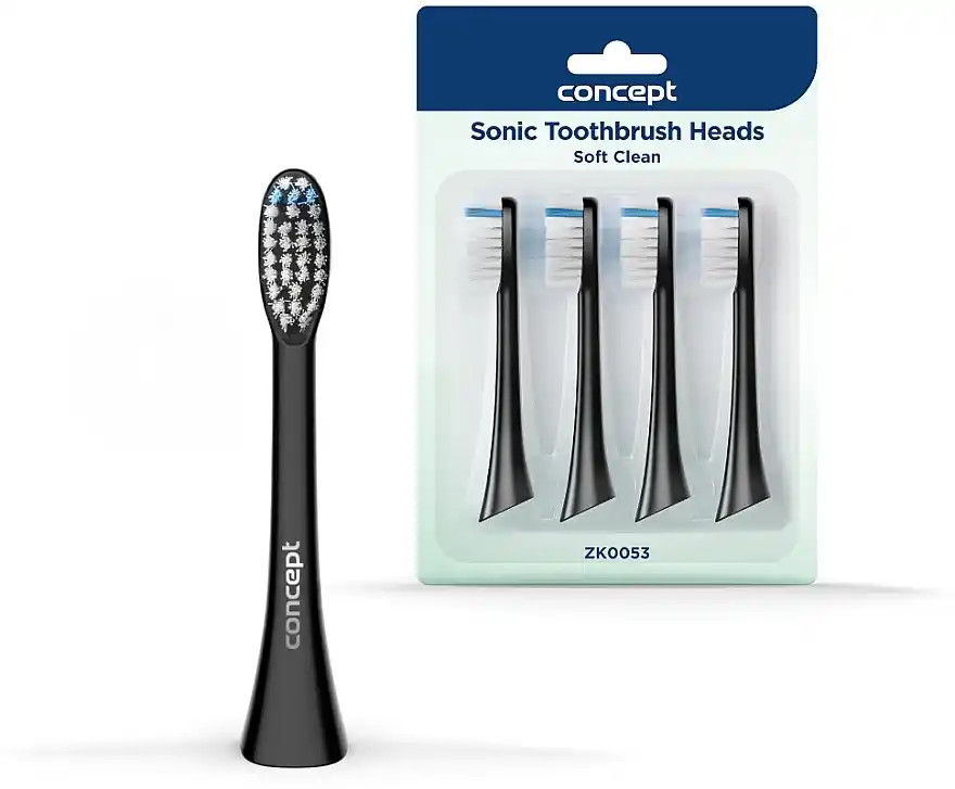 Toothbrush Heads, ZK0053, black - Bath and Body