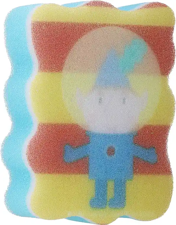 Bath Sponge 'Ben & Holly', blue+yellow+orange - Accessories