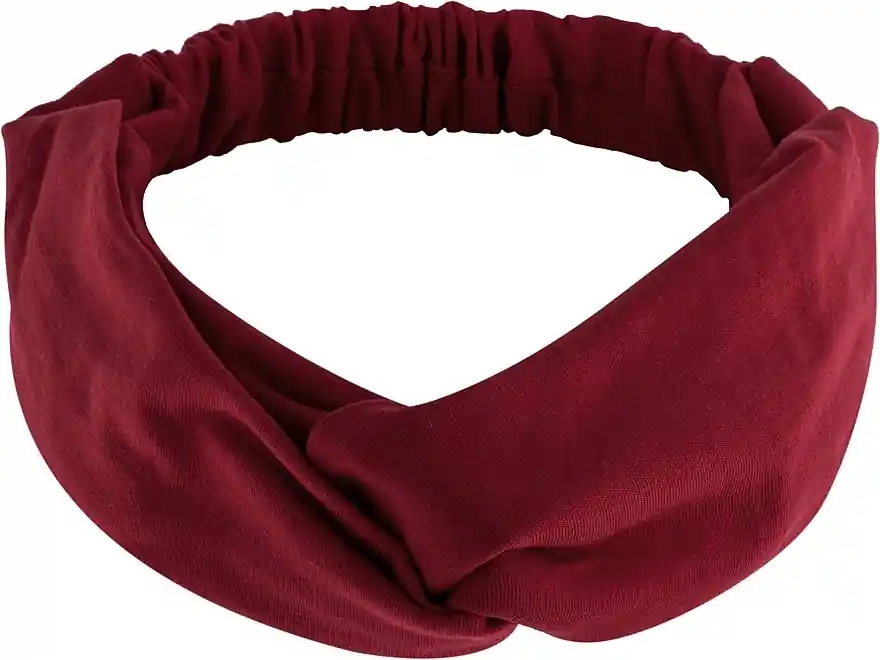 Knit Twist Headband, Burgundy - Accessories