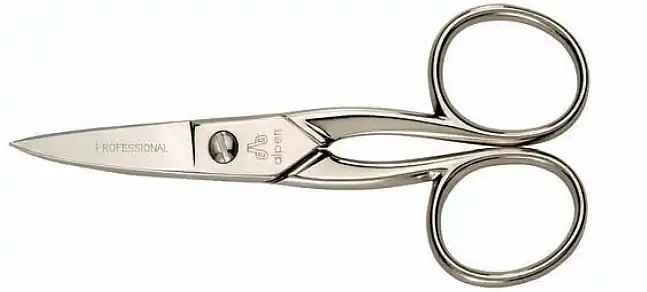 Nickel Plated Carbon Steel Nail Scissors, micro-notched, 10 cm