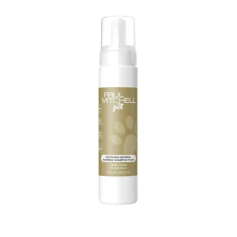 No-rinse soothing oatmeal foam shampoo for pets