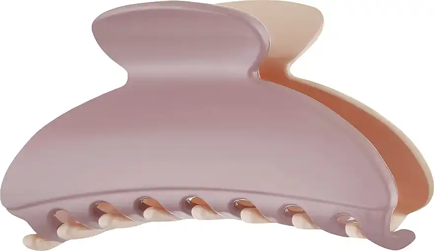 Hair claw clip, 28694, powder pink with beige - Accessories