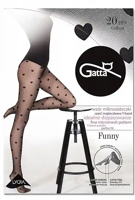 Tights 'Funny 08' 20 Den, nero - Clothes