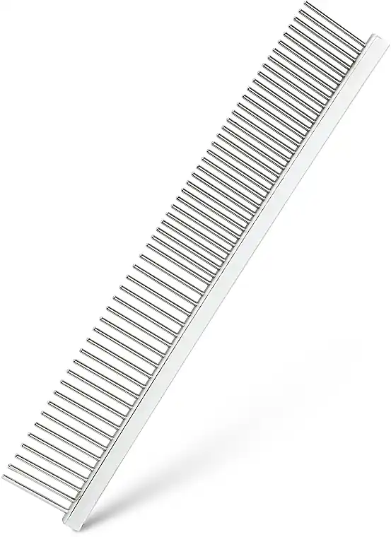 Steel Pet Comb, grey, 2.9 x 17 cm - BarryKing