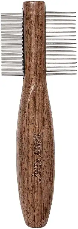 Double-Sided Pet Brush, metal teeth, 5x14.3 cm