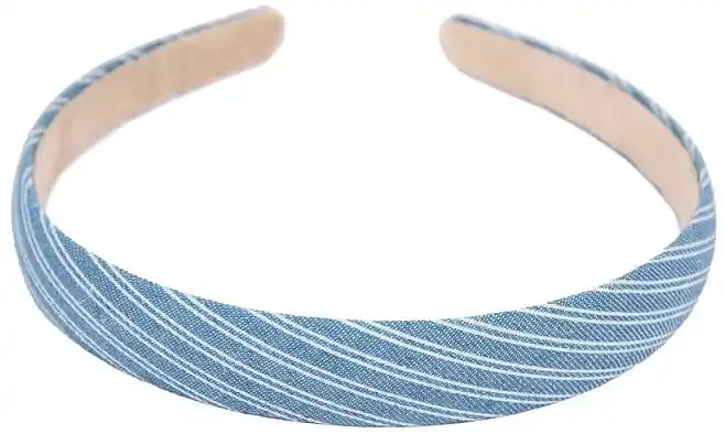 Hair Band 'Denim', FA-5873, blue striped