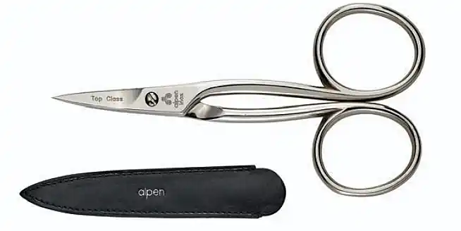 Cuticle Scissors, stainless steel, with case, 9 cm - Accessories
