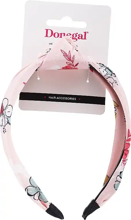 Hair Hoop FA-5619, pink with flowers