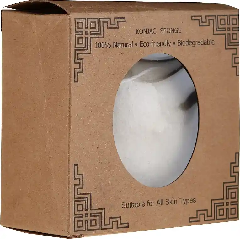 Natural Konjac Makeup Remover Sponge, round - Accessories