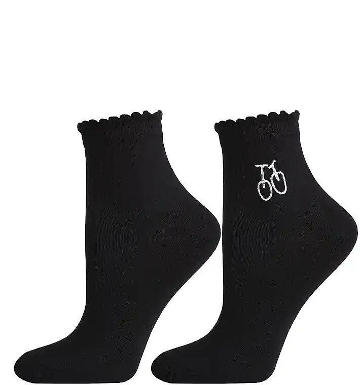 Socks 3/4, CSL200-145, black with plums
