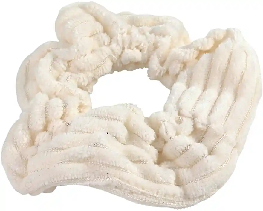 Scrunchie, white, 12 cm - Accessories