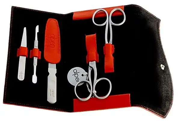 Manicure Set, 5 tools, 6836R, red - Accessories