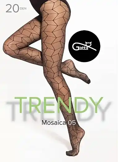 Tights 'Trendy Mosaica 05', 20 Den, nero - Clothes