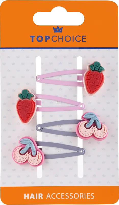 Hair Clips "Strawberry & Cherry", 26706 - Accessories