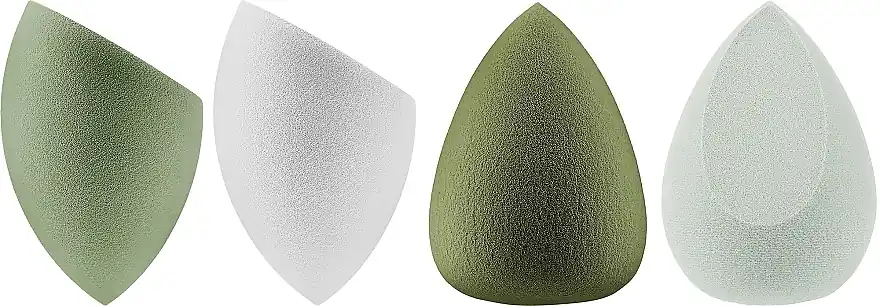 Makeup Sponge, 4 pcs, olive + grey - Accessories