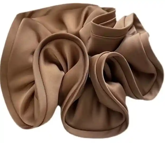 Satin Scrunchie with Edging, honey - Accessories