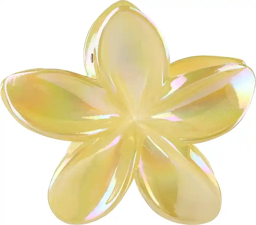 Yellow Hawaiian Flower Hair Clip - Accessories