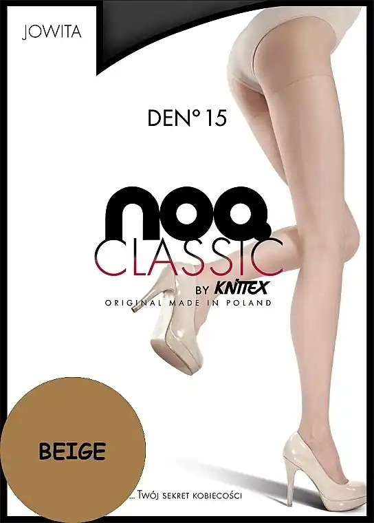 Women Tights "Jowita" 15 Den, beige - Clothes