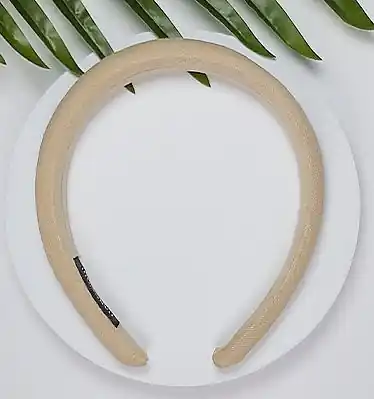 Fabric Hair Band 'Handmade', beige - Accessories