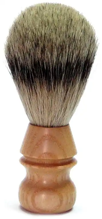 Shaving Brush, rubber-wooden handle, badger hair