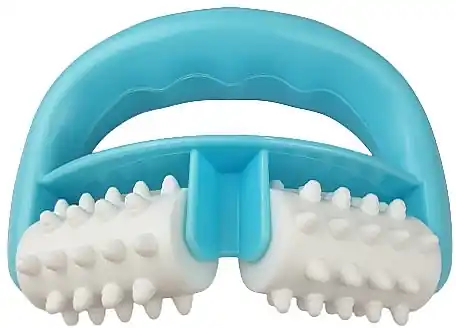 Anti-Cellulite Body Massager, round rollers, light blue