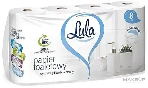 Toilet Paper, 3 layers, 8 rolls - LULA