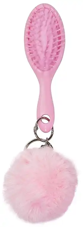 Hair Brush with Pompom, light pink - Accessories