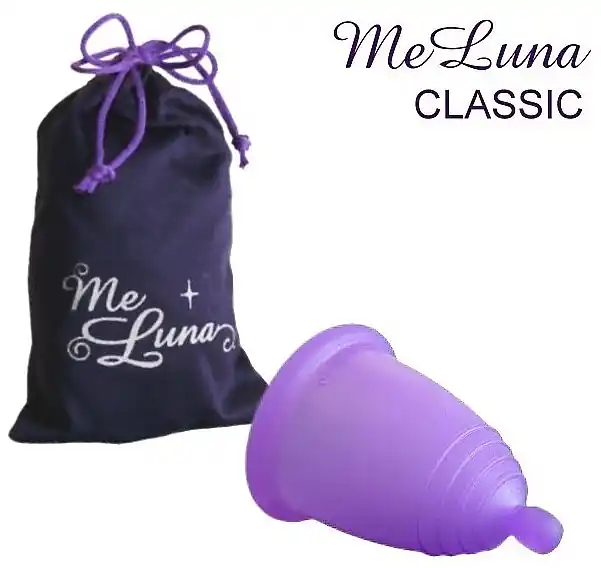 Menstrual Cup with Ball Handle, S-size, purple