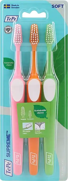 Toothbrush Set, green+orange+pink - Bath and Body